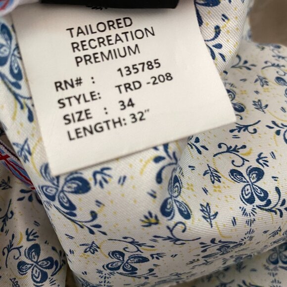 TR Premium Tailored Recreation Golf Pants Tan Chino 34 x 32 Stretch NWT - Picture 5 of 11